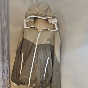 Nike Olive and Khaki Full Zip Hooded Windbreaker